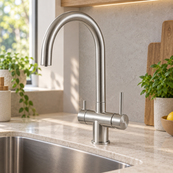Peirano Vita Acero inoxidable — Cocina para agua filtrada monocomando — Ambientación