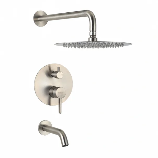 Peirano Steel Acero inoxidable — Ducha de embutir con transferencia monocomando